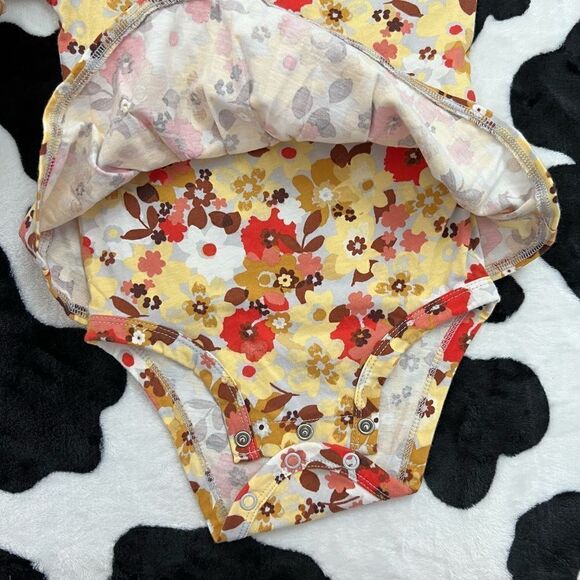 Fall Floral Baby Girl Longsleeve Peplum Bodysuit & Pant Set Size 12 months - Picture 4 of 13